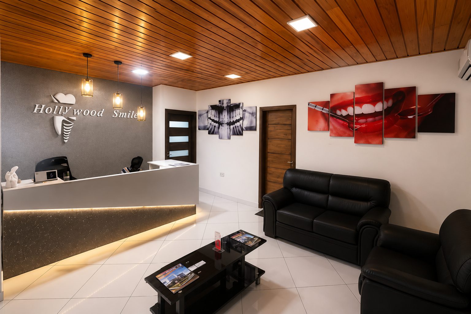 Completed dental clinic reception fit-out by Rita (SL) Ltd